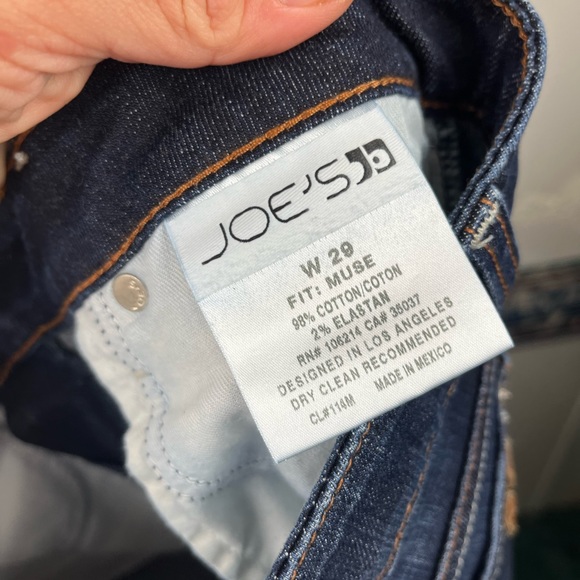 Joe’s Jeans Womens Muse Bootcut Jeans Sz 29 Dark Blue Wash Mid Rise Full Length - Picture 10 of 10